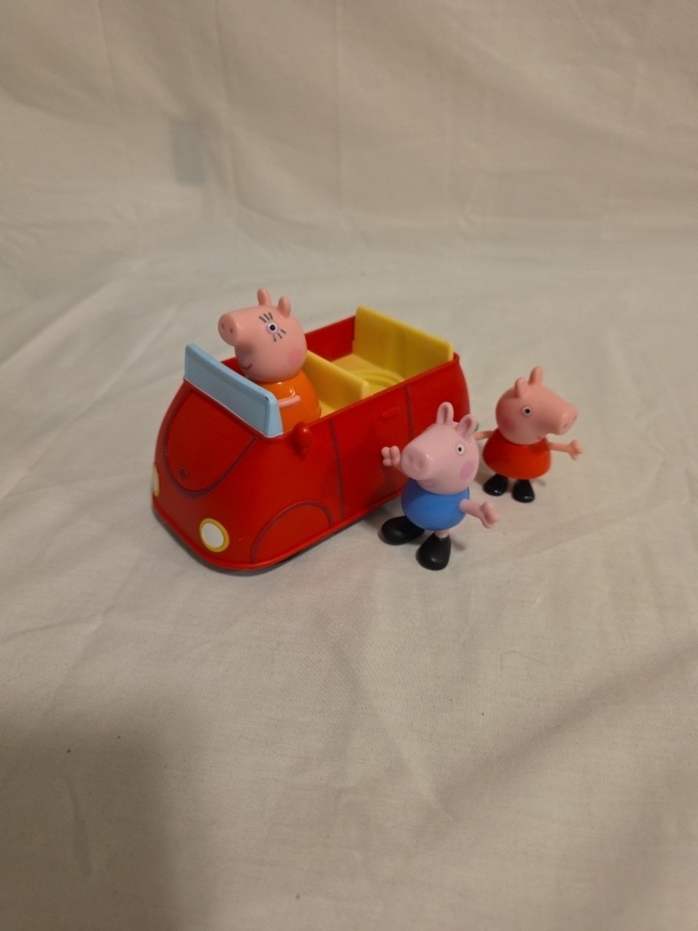 Peppa Pig Family Red Car Talks Tested WORKS 6" Peppa Mummy George
